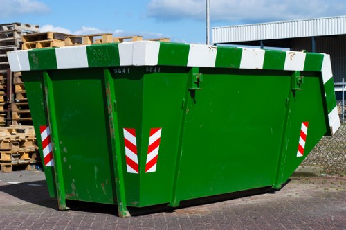 Lambeth residential area with waste skips